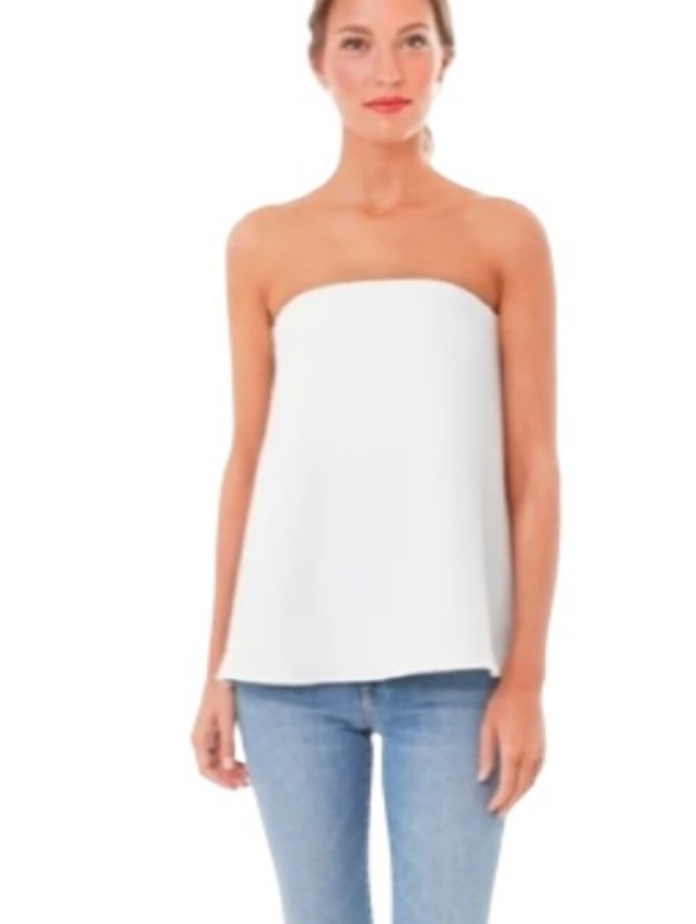 Tuckernuck Strapless Ivory Crepe Marin Top-NWT